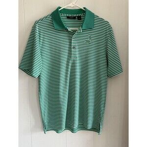 Pinehurst Adidas Polo Shirt Mens Small Green Stripe Golf Performance BC6587